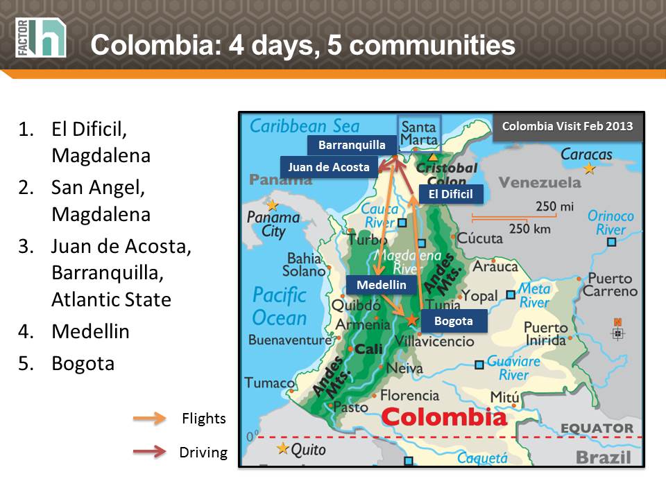 Visit to Colombian Communities by Factor-H (February 2013)